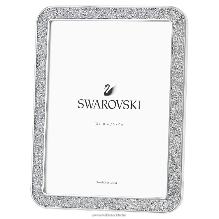 Swarovski minera bildram P28L1760 dekorationer rektangulär form, silverton