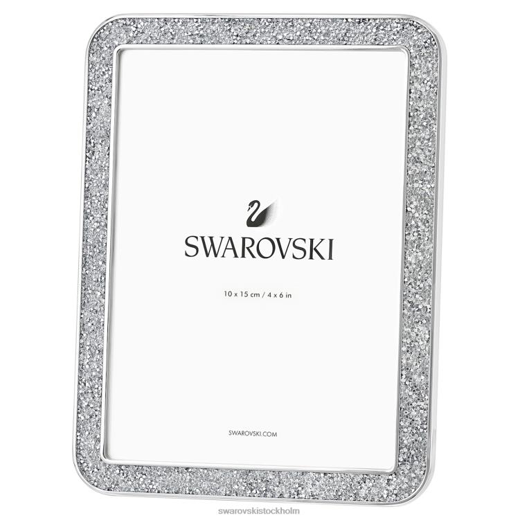 Swarovski minera bildram P28L1761 dekorationer rektangulär form, silverton