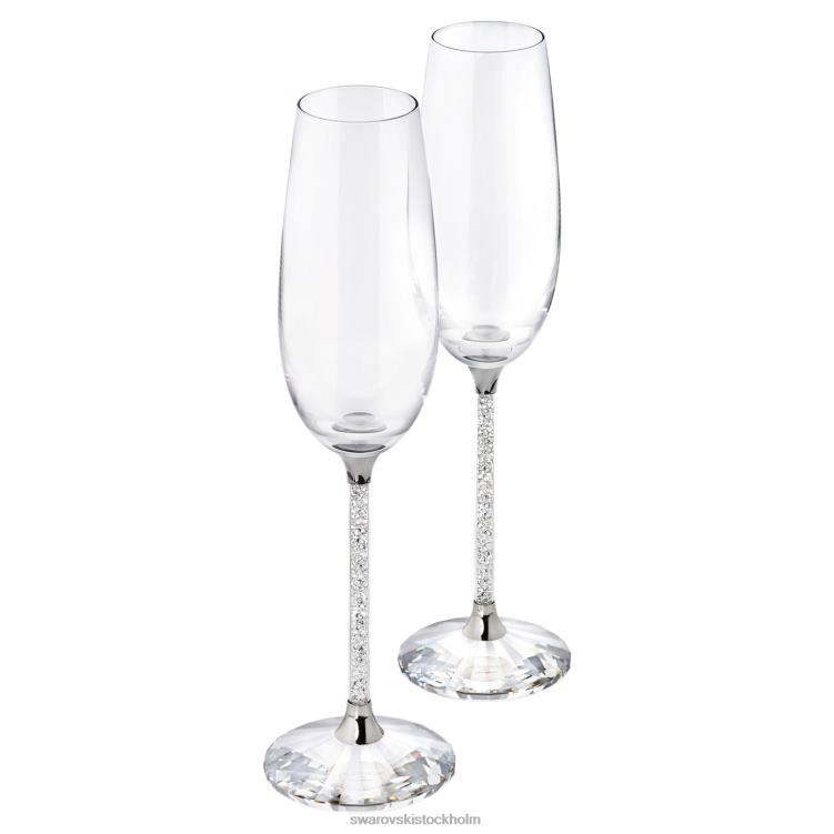 Swarovski kristallina rostningsflöjter (set med 2) P28L1705 dekorationer samling