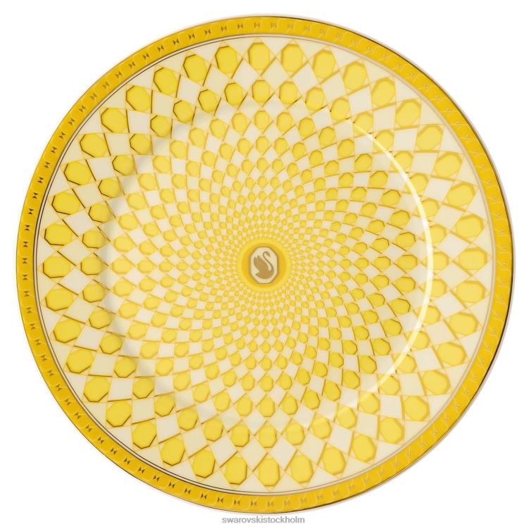 Swarovski signum bröd tallrik P28L1710 dekorationer porslin, gul