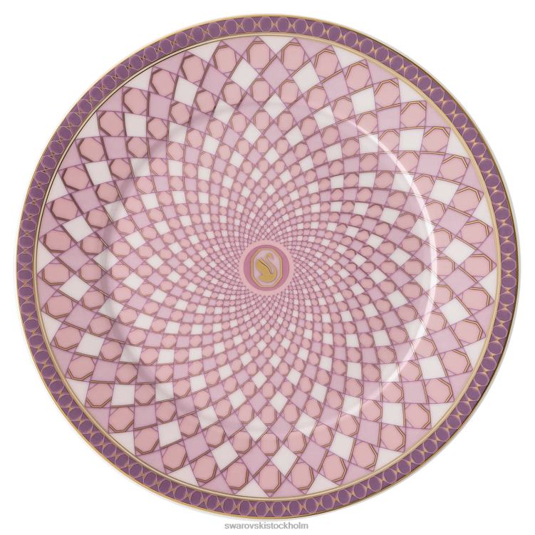 Swarovski signum bröd tallrik P28L1724 dekorationer porslin, rosa