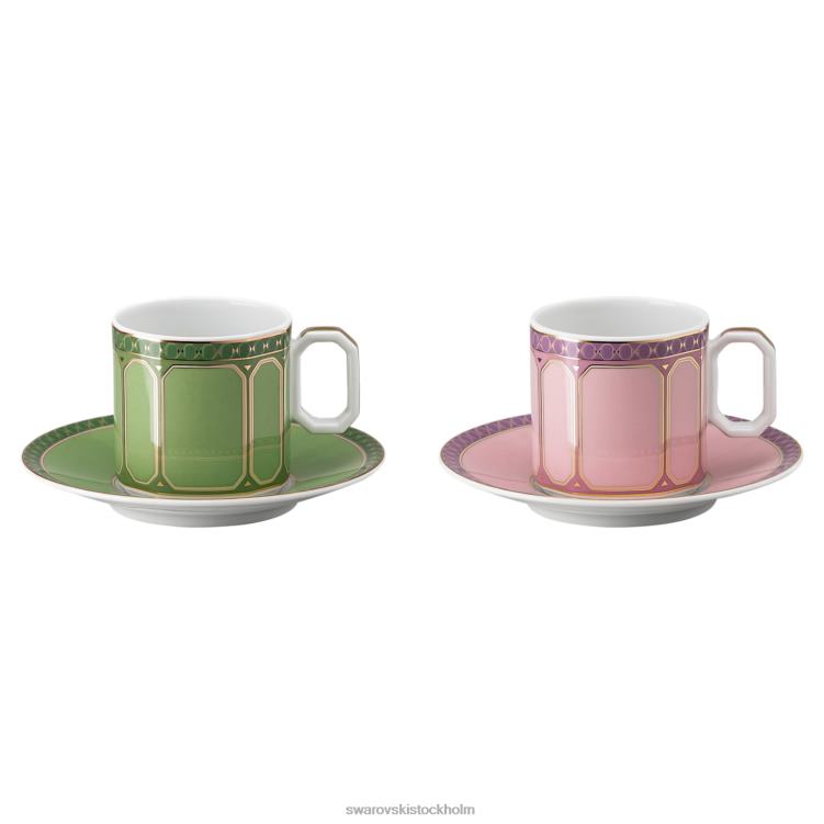 Swarovski signum espresso set P28L1712 dekorationer porslin, flerfärgat
