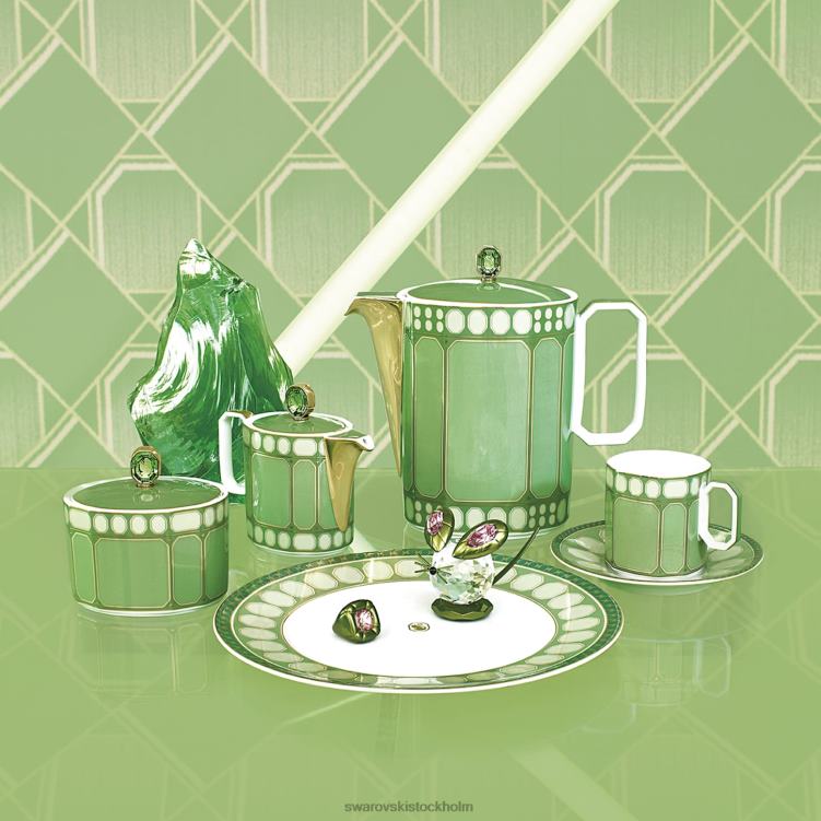 Swarovski signum kaffekanna P28L1752 dekorationer porslin, grön