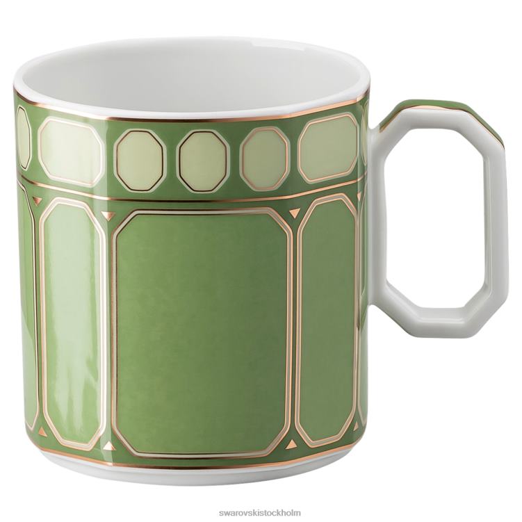 Swarovski signum kaffekopp med fat P28L1729 dekorationer porslin, grön