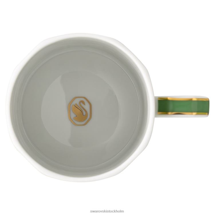 Swarovski signum kaffekopp med fat P28L1729 dekorationer porslin, grön