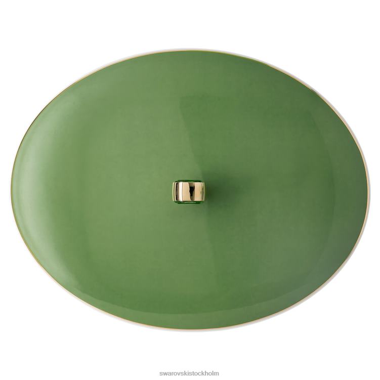 Swarovski signum skål P28L1732 dekorationer porslin, grön