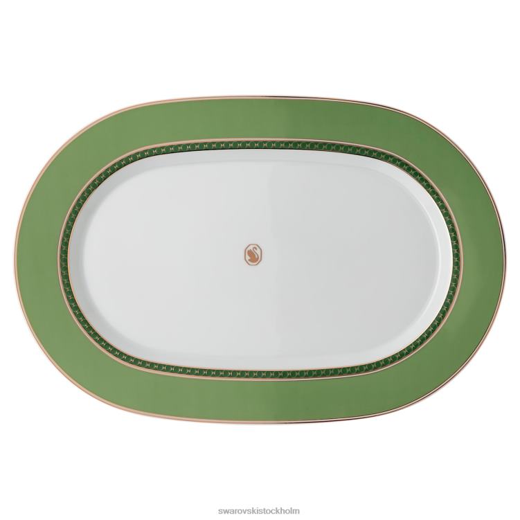 Swarovski signum tallrik P28L1739 dekorationer porslin, grön