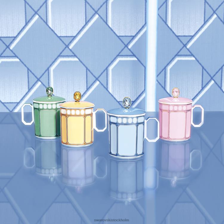 Swarovski signummugg med lock P28L1709 dekorationer porslin, grön