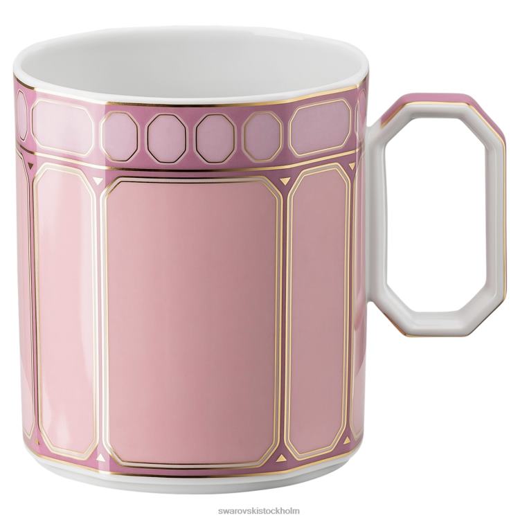 Swarovski signummugg med lock P28L1743 dekorationer porslin, rosa