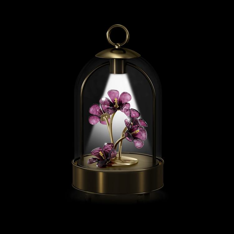 Swarovski trädgårdssagor hibiskus led lykta P28L1648 dekorationer samling
