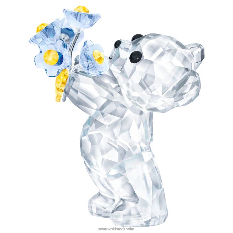Swarovski krisbjörn - förgätmigej P28L1567 dekorationer samling