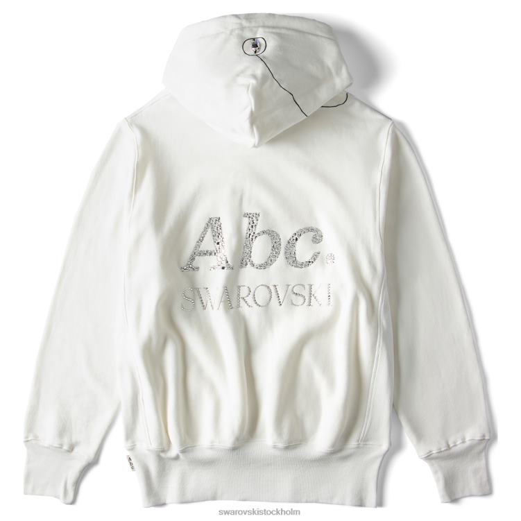 Swarovski gråa föremål förskjutna av refraktionshoodien P28L1513 hoodies vit
