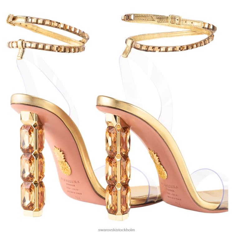 Swarovski aquazzura aura sandal P28L1506 sandaler mjuk guldton