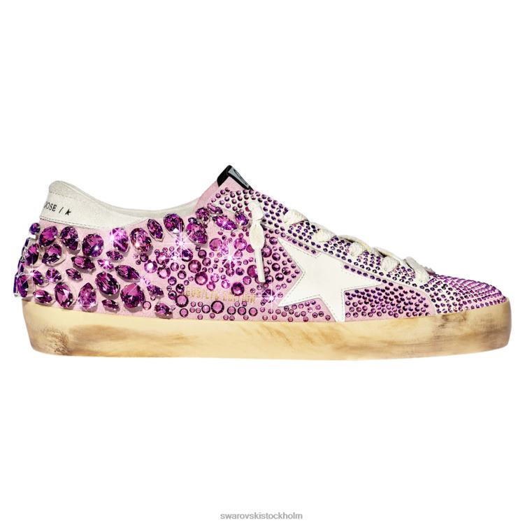 Swarovski golden goose super-star sneakers kvinnor P28L1508 sneakers rosa