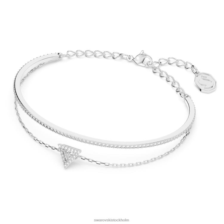 Swarovski Ortyx armband P28L487 Smycken triangelskuren, bana, vit, rodiumpläterad