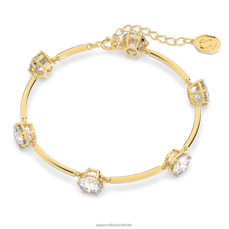 Swarovski constella armband P28L504 Smycken rund skuren, vit, glänsande guldfärgad pläterad