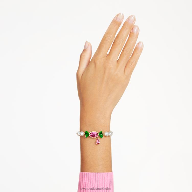 Swarovski dulcis armband P28L480 Smycken godis och droppe, flerfärgad, guldfärgad