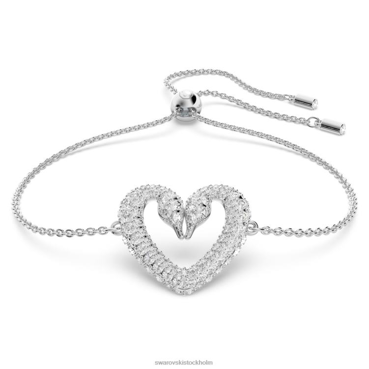 Swarovski ett armband P28L512 Smycken hjärta, vit, rodiumpläterad
