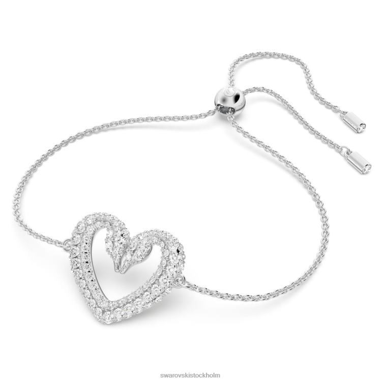 Swarovski ett armband P28L512 Smycken hjärta, vit, rodiumpläterad