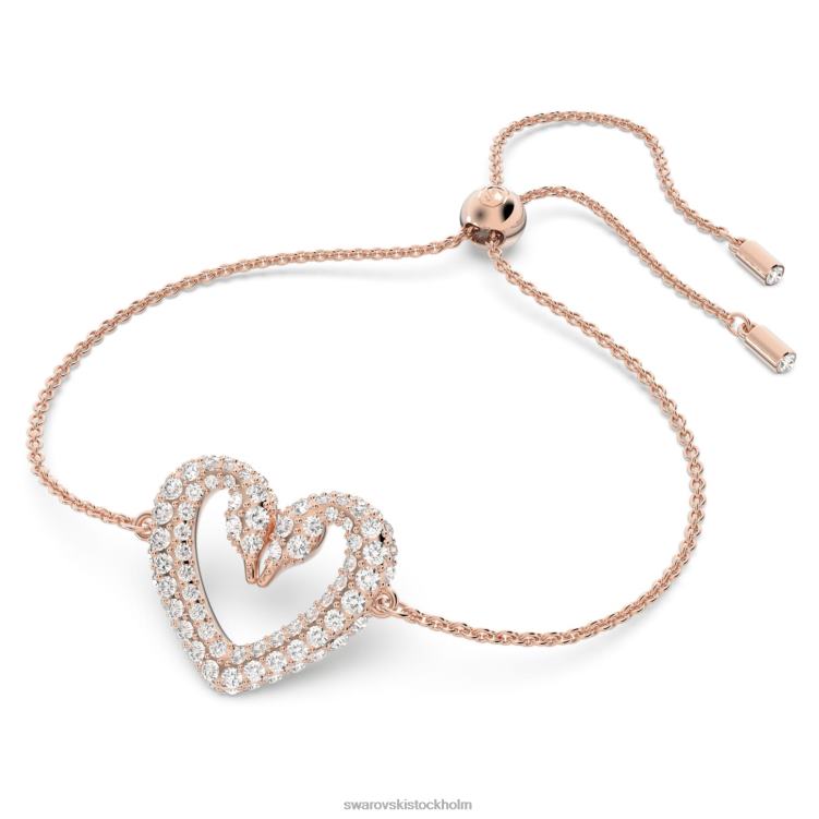 Swarovski ett armband P28L525 Smycken hjärta, vit, roséguld pläterad