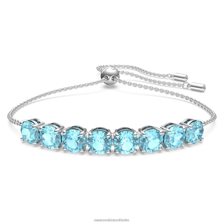 Swarovski exalta armband P28L539 Smycken rund skuren, blå, rodiumpläterad
