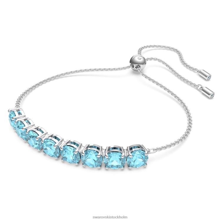 Swarovski exalta armband P28L539 Smycken rund skuren, blå, rodiumpläterad