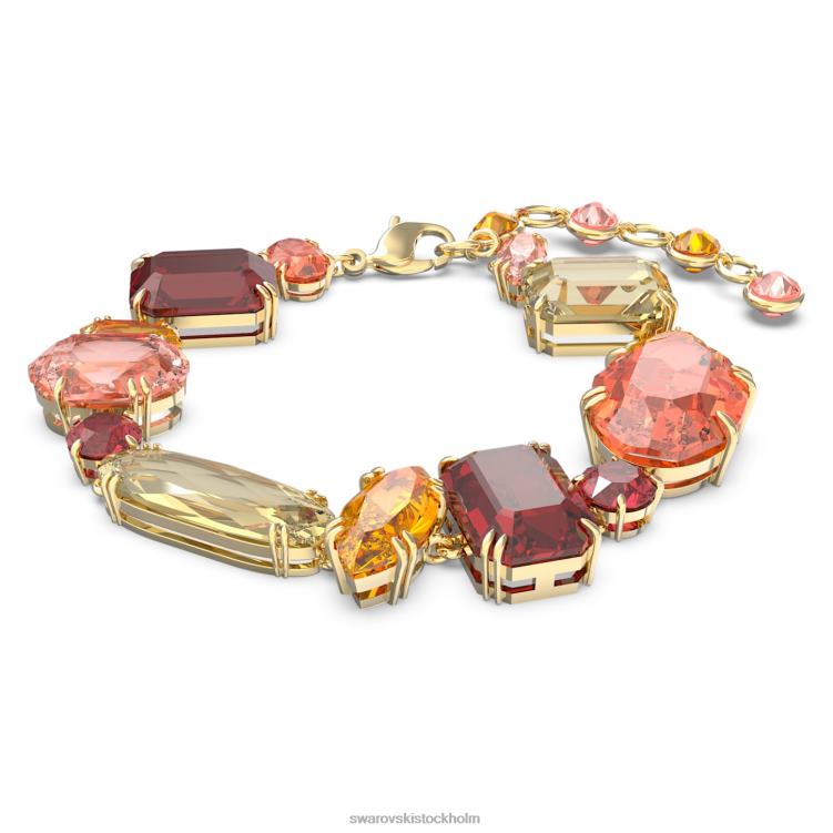 Swarovski gema armband P28L486 Smycken blandade snitt, flerfärgade, guldfärgade
