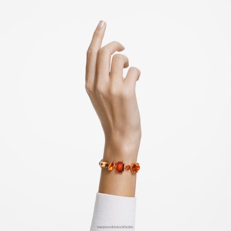 Swarovski gema armband P28L486 Smycken blandade snitt, flerfärgade, guldfärgade