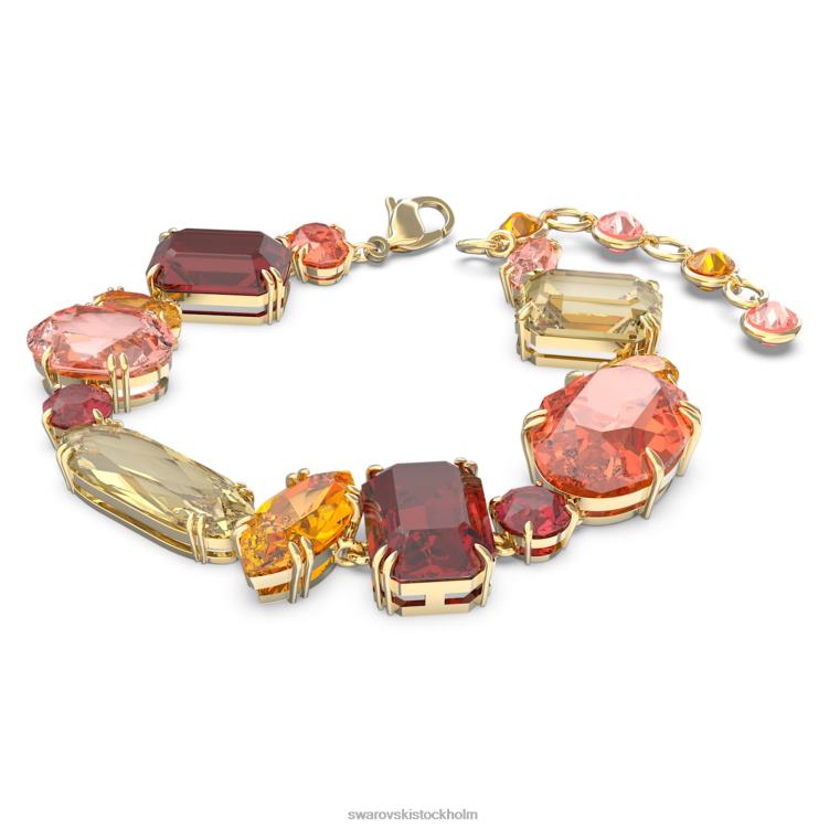 Swarovski gema armband P28L486 Smycken blandade snitt, flerfärgade, guldfärgade