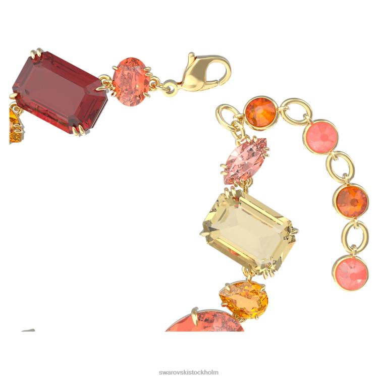 Swarovski gema armband P28L486 Smycken blandade snitt, flerfärgade, guldfärgade