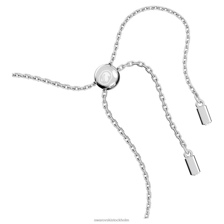 Swarovski gema armband P28L495 Smycken blandade snitt, blomma, vit, rodiumpläterad