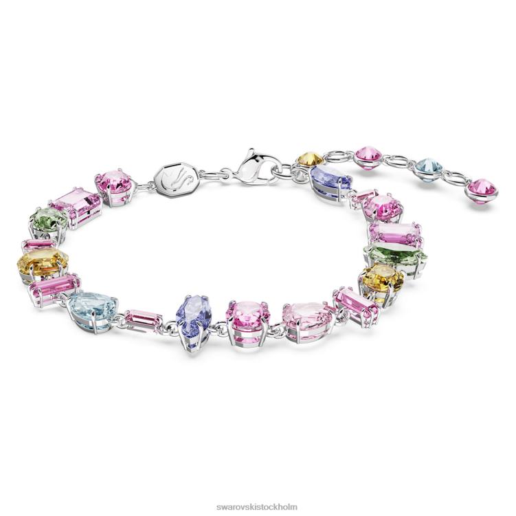 Swarovski gema armband P28L522 Smycken blandade snitt, flerfärgade, rodiumpläterade