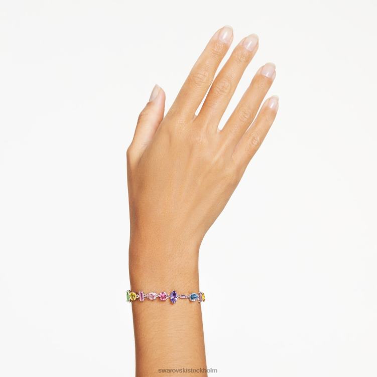 Swarovski gema armband P28L522 Smycken blandade snitt, flerfärgade, rodiumpläterade