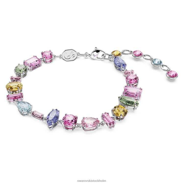 Swarovski gema armband P28L522 Smycken blandade snitt, flerfärgade, rodiumpläterade