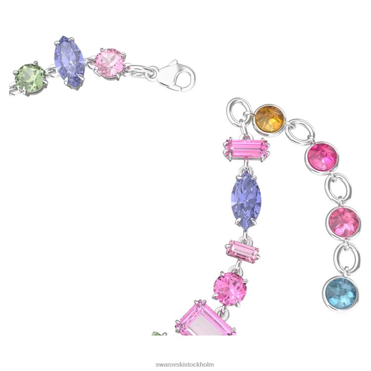 Swarovski gema armband P28L535 Smycken blandade snitt, flerfärgade, rodiumpläterade
