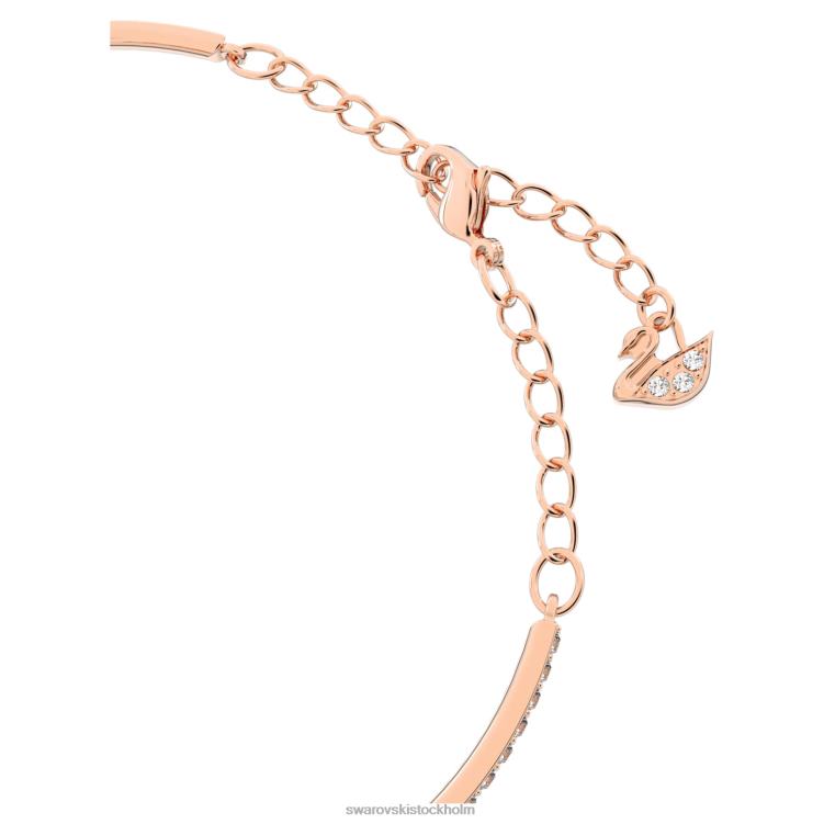 Swarovski glittrande dansarmband P28L647 Smycken rund skuren, oval form, röd, roséguld pläterad