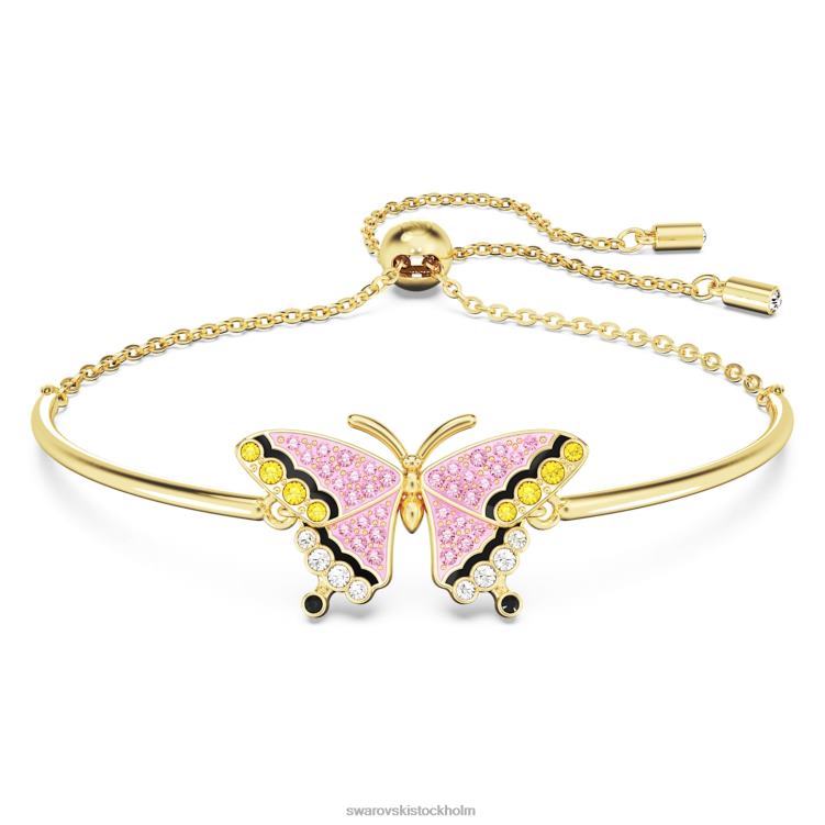 Swarovski idyllia armband P28L516 Smycken fjäril, flerfärgad, guldfärgad