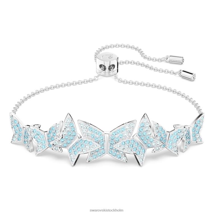 Swarovski lilia armband P28L477 Smycken fjäril, blå, rodiumpläterad