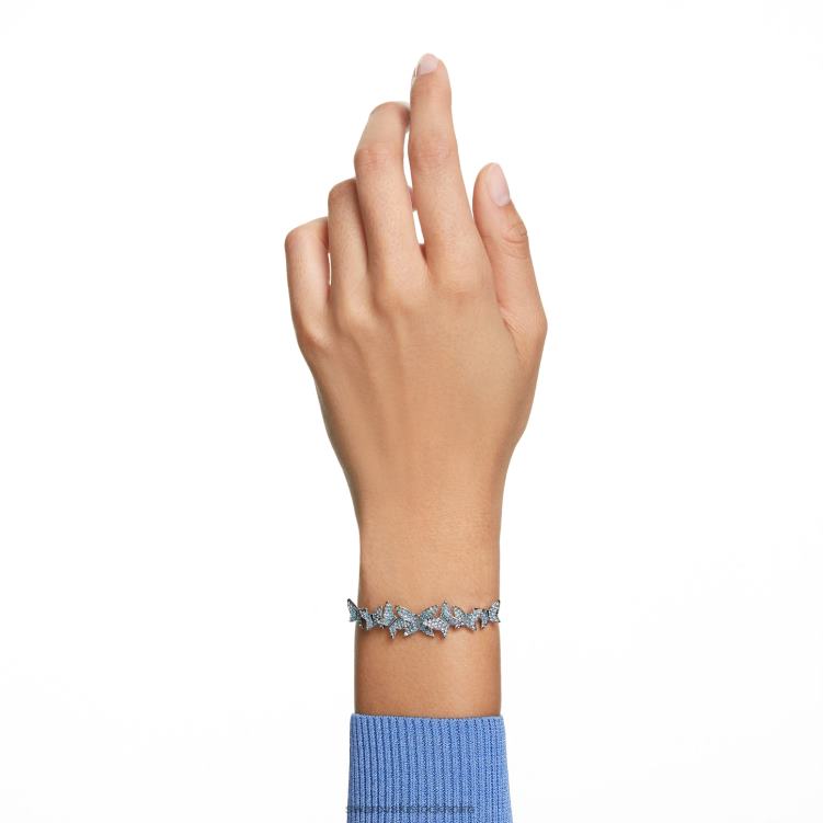 Swarovski lilia armband P28L477 Smycken fjäril, blå, rodiumpläterad