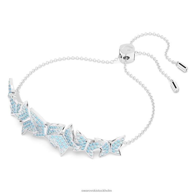 Swarovski lilia armband P28L477 Smycken fjäril, blå, rodiumpläterad