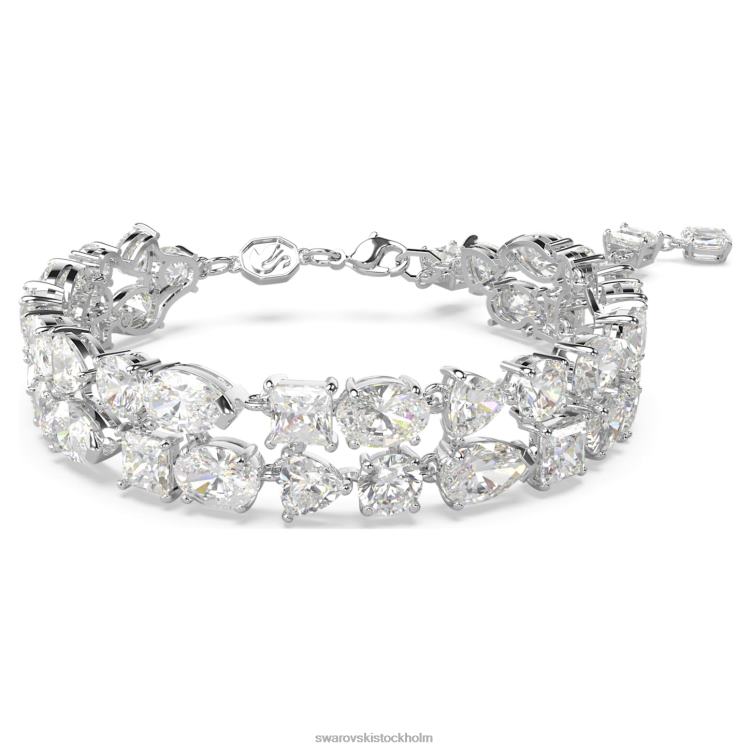 Swarovski mesmera armband P28L517 Smycken blandade snitt, vita, rodiumpläterade