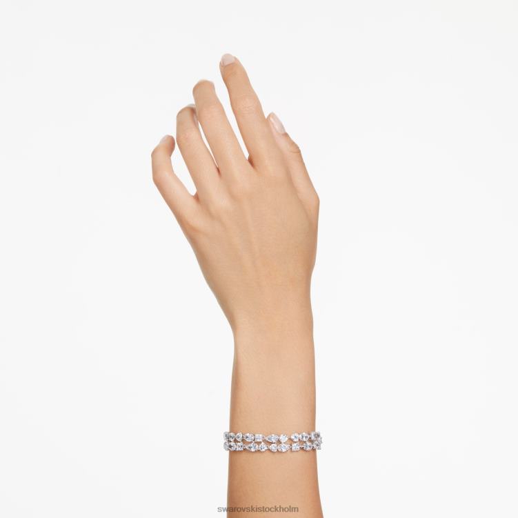 Swarovski mesmera armband P28L517 Smycken blandade snitt, vita, rodiumpläterade