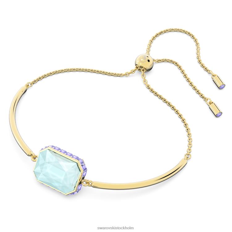 Swarovski orbita armband P28L492 Smycken oktagonslipad, flerfärgad, guldfärgad