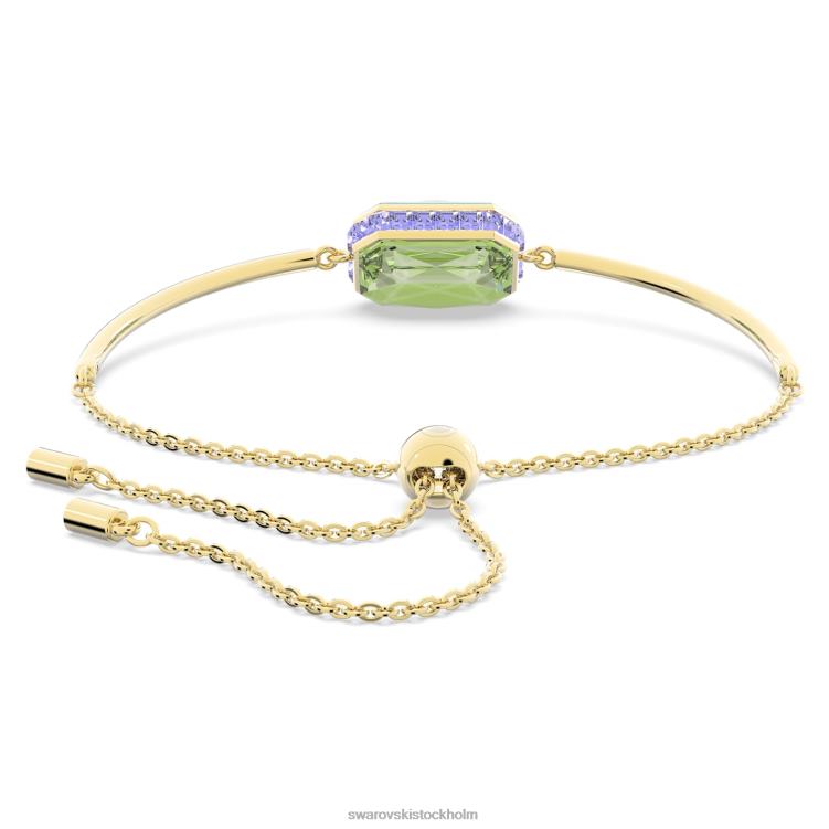 Swarovski orbita armband P28L492 Smycken oktagonslipad, flerfärgad, guldfärgad
