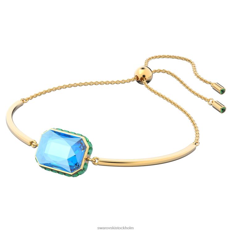 Swarovski orbita armband P28L496 Smycken oktagonslipad, flerfärgad, guldfärgad
