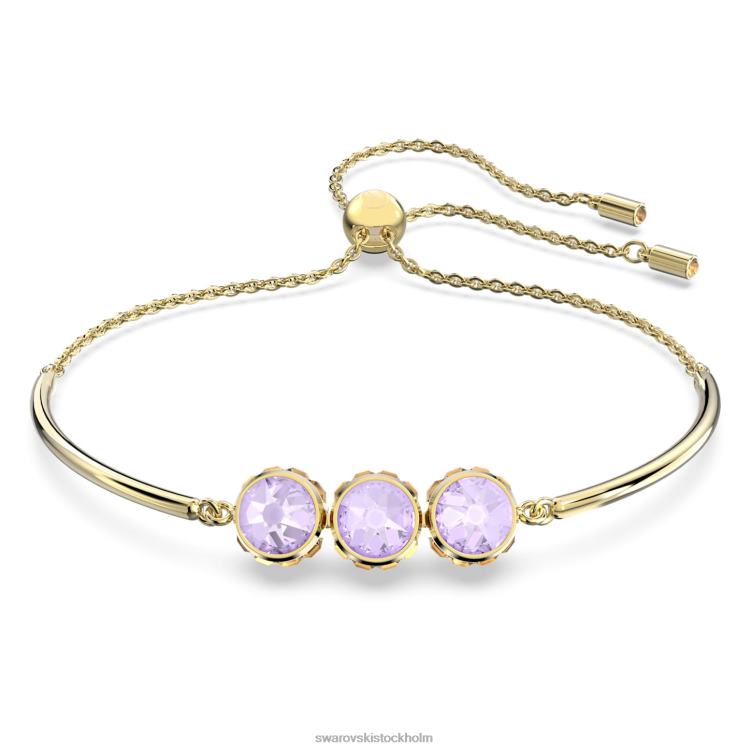 Swarovski orbita armband P28L498 Smycken rund skärning, flerfärgad, guldfärgad