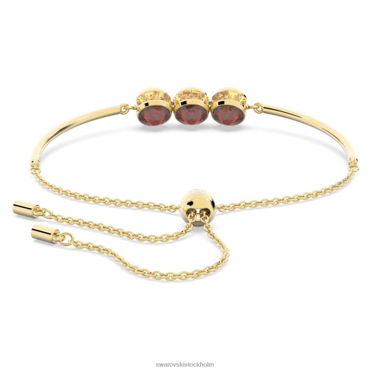 Swarovski orbita armband P28L498 Smycken rund skärning, flerfärgad, guldfärgad