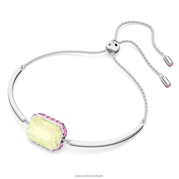 Swarovski orbita armband P28L502 Smycken oktagonskuren, flerfärgad, rodiumpläterad