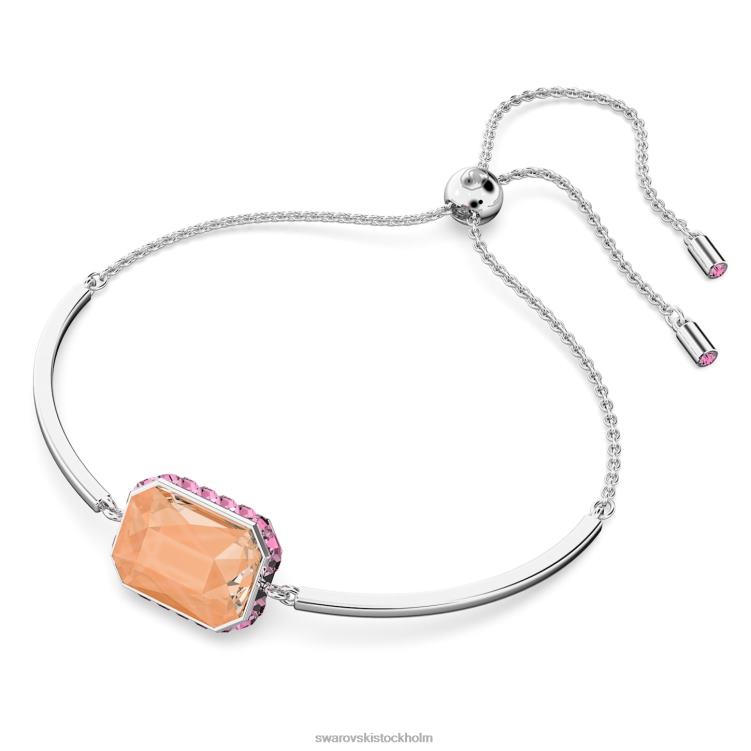 Swarovski orbita armband P28L502 Smycken oktagonskuren, flerfärgad, rodiumpläterad