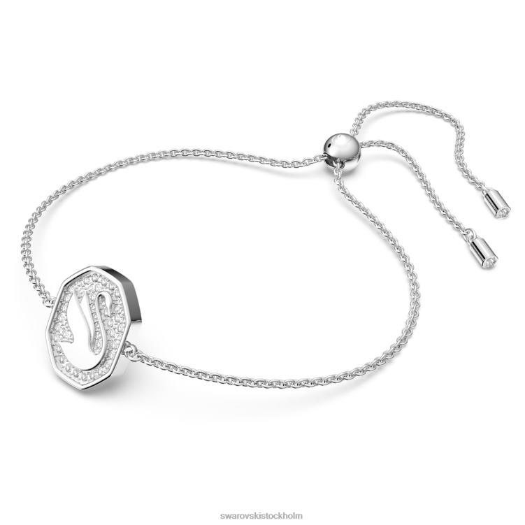 Swarovski signum armband P28L526 Smycken svan, vit, rodiumpläterad